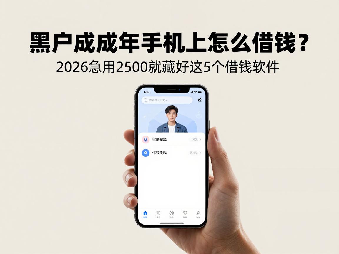 黑户未成年手机上怎么借钱？2026急用2500就藏好这5个借钱软件