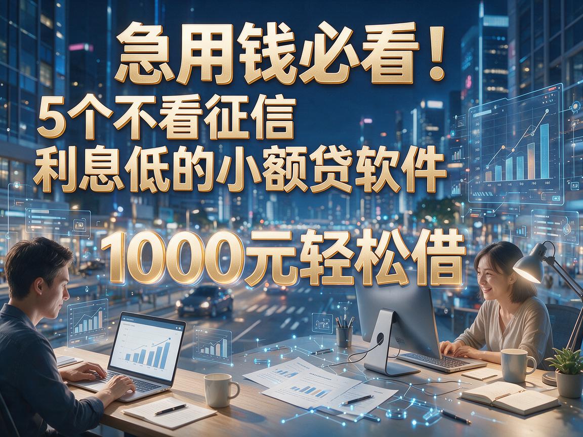 急用钱必看!5个不看征信利息低的小额贷软件,1000元轻松借