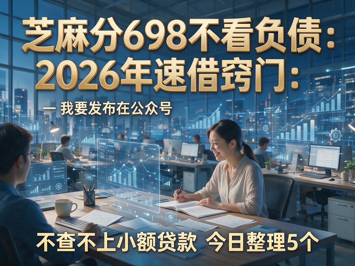 芝麻分698不看负债，2026年速借窍门：不查不上小额贷款今日整理5个！