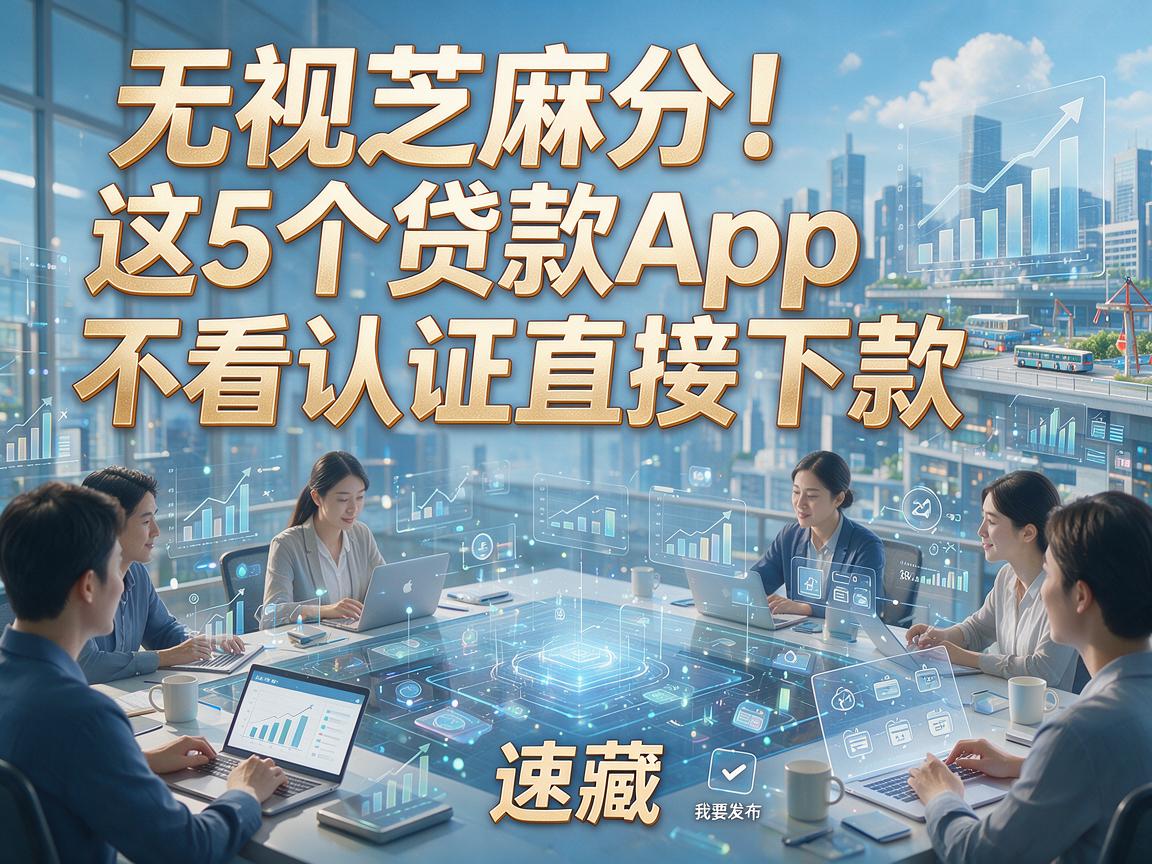 无视芝麻分！这5个贷款App不看认证直接下款，速藏