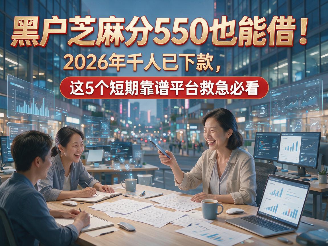 黑户芝麻分550也能借！2026年千人已下款，这5个短期靠谱平台救急必看