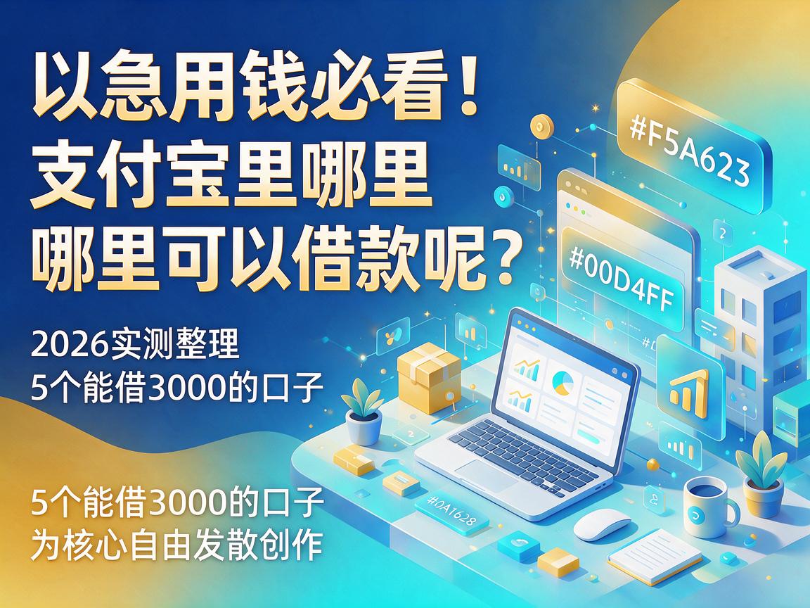 急用钱必看！支付宝里哪里可以借款呢？2026实测整理5个能借3000的口子