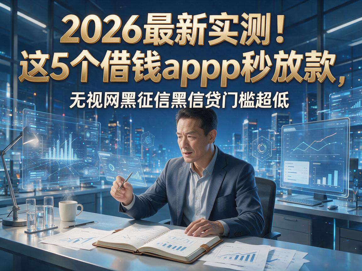 2026最新实测！这5个借钱App秒放款，无视网黑征信黑信贷门槛超低