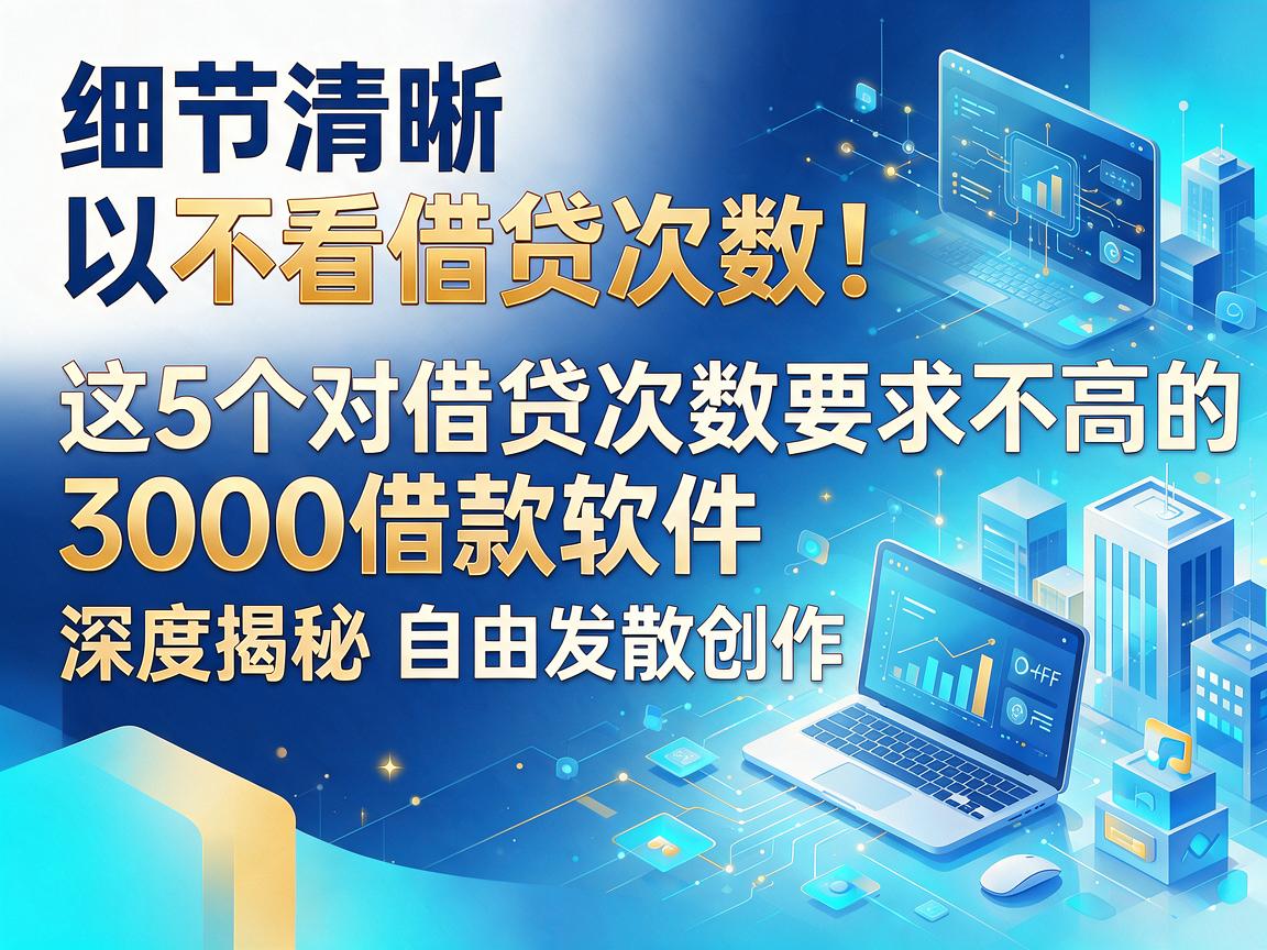 不看借贷次数!这5个对借贷次数要求不高的3000借款软件深度揭秘