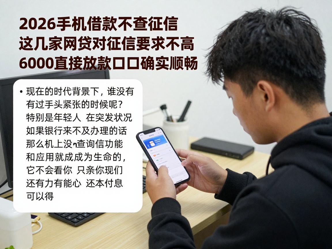 2026手机借款不查征信,这几家网贷对征信要求不高,6000直接放款口子确实顺畅