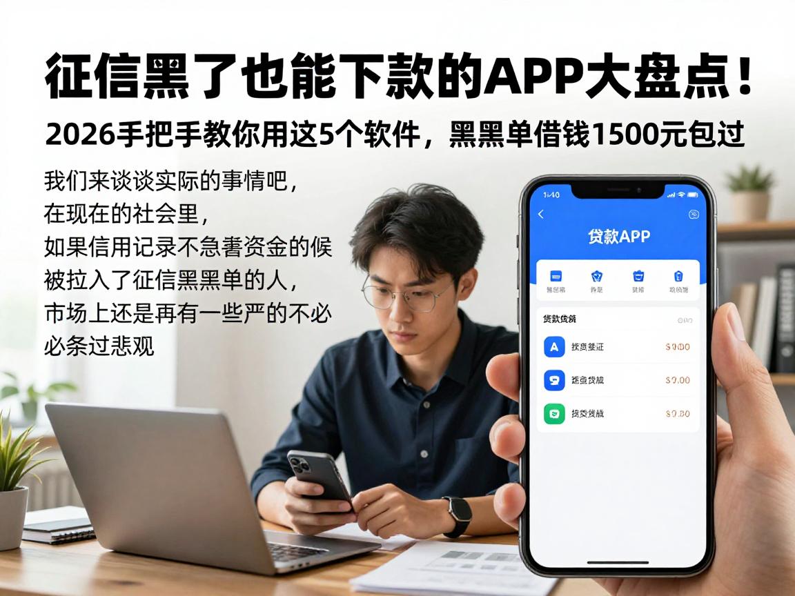 征信黑了也能下款的APP大盘点！2026手把手教你用这5个软件，黑名单借钱1500元包过
