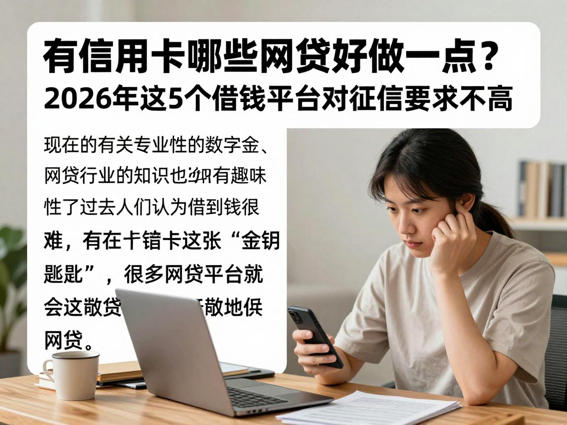 有信用卡哪些网贷好做一点？2026年这5个借钱平台对征信要求不高