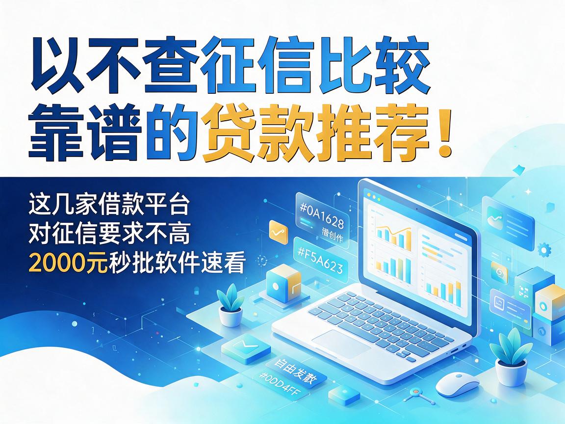 不查征信比较靠谱的贷款推荐！这几家借款平台对征信要求不高，2000元秒批软件速看