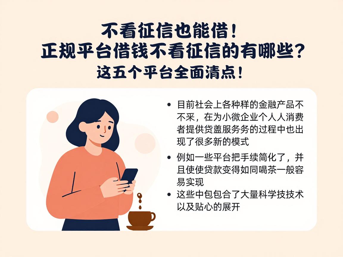 不看征信也能借！正规平台借钱不看征信的有哪些？这五个平台全面清点！
