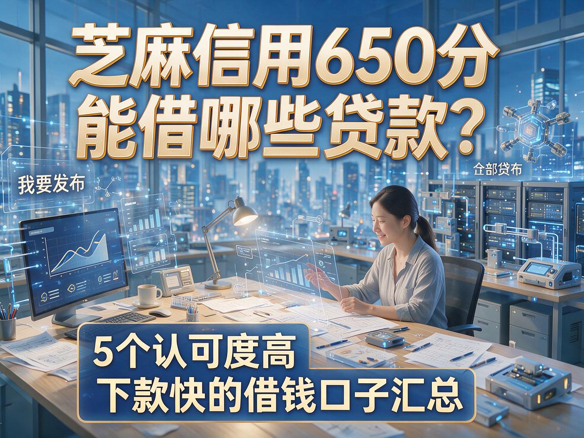 芝麻信用650分能借哪些贷款?5个认可度高、下款快的借钱口子汇总