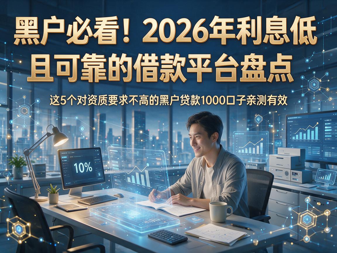 黑户必看!2026年利息低且可靠的借款平台盘点,这5个对资质要求不高的黑户贷款1000口子亲测有效