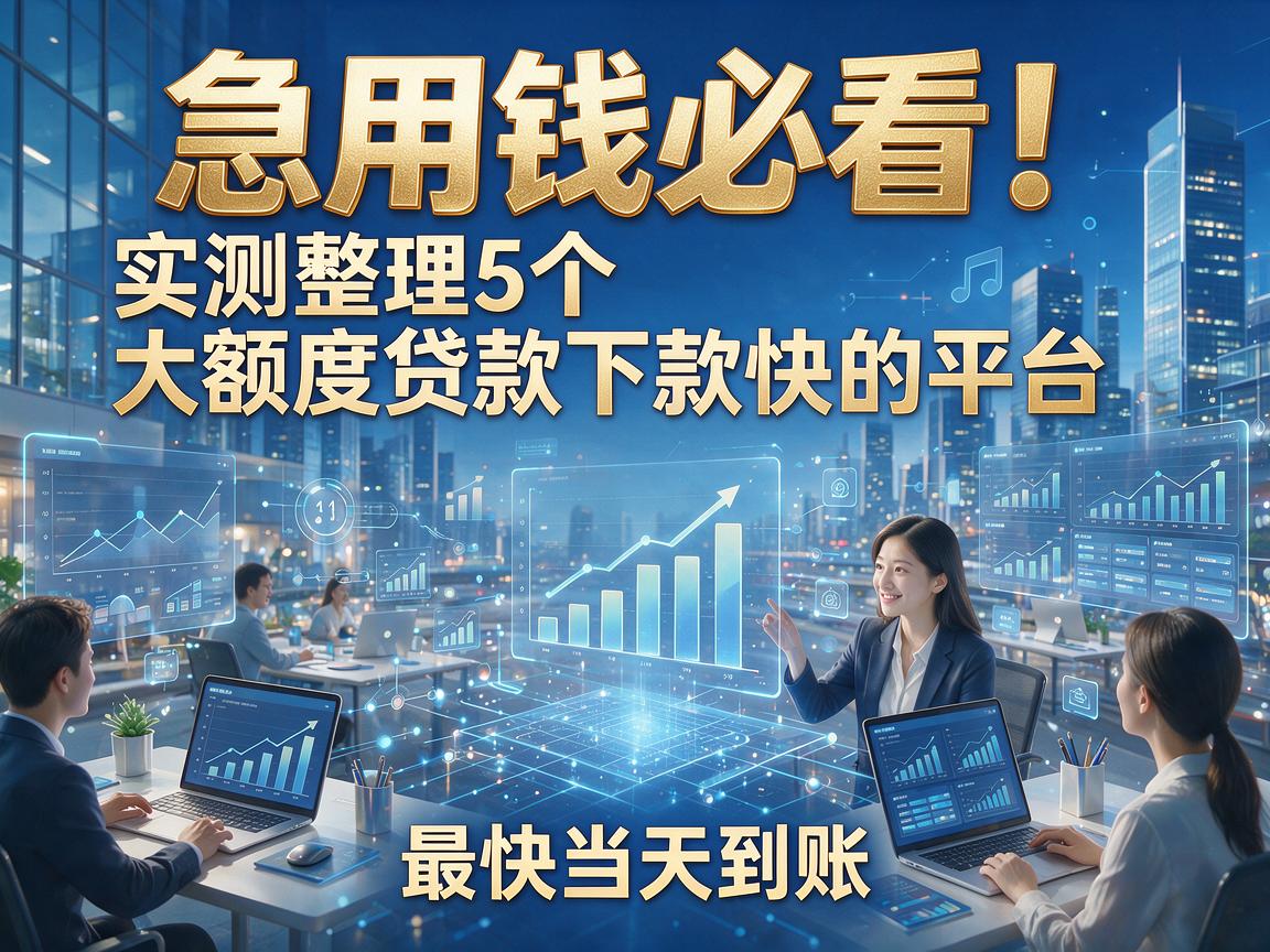 急用钱必看！实测整理5个大额度贷款下款快的平台，最快当天到账