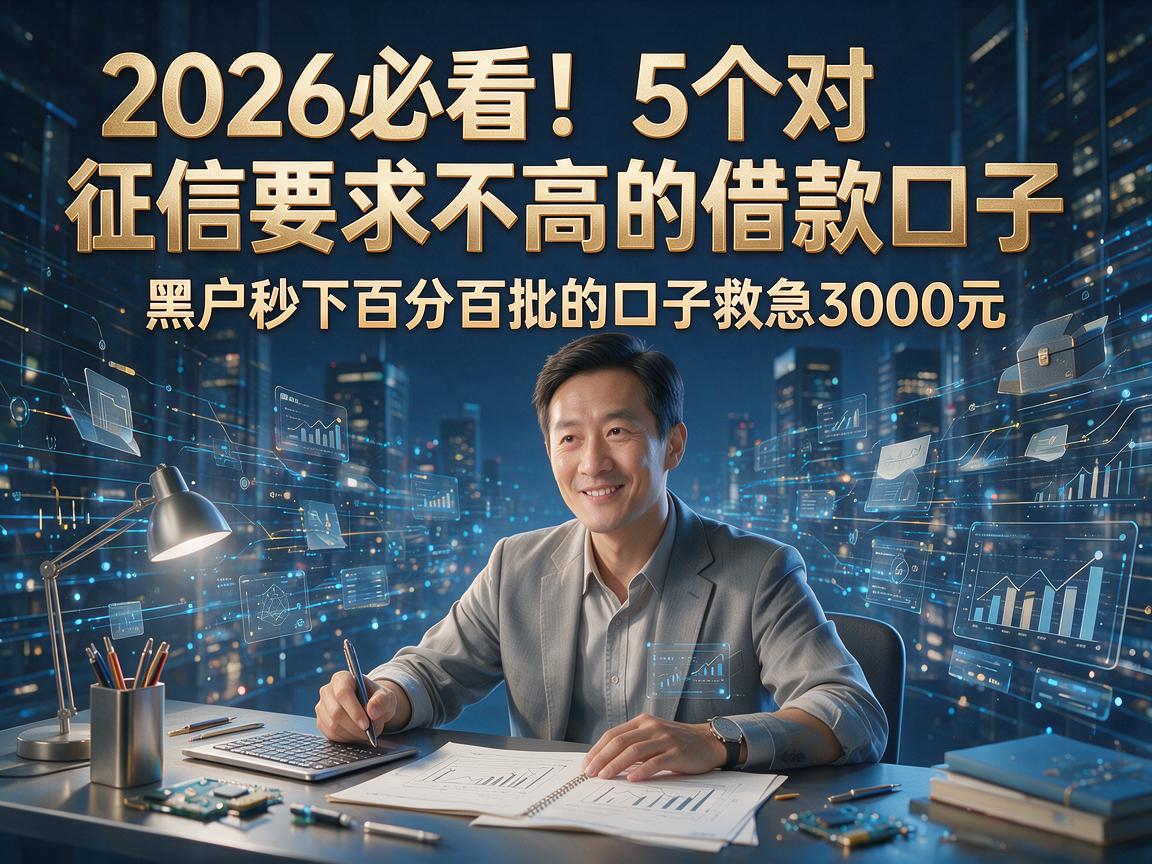 2026必看！5个对征信要求不高的借款口子，黑户秒下百分百批的口子救急3000元