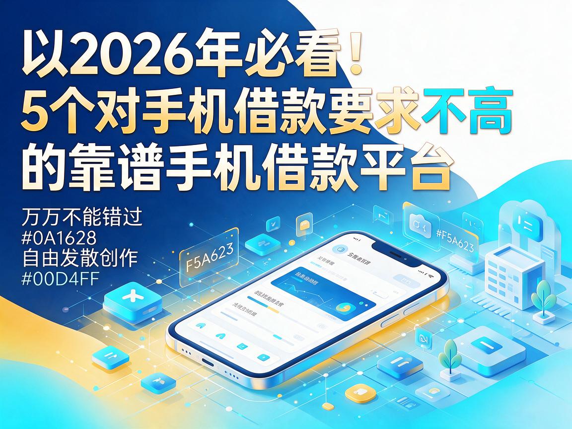2026年必看！5个对手机借款要求不高的靠谱手机借款平台，万万不能错过
