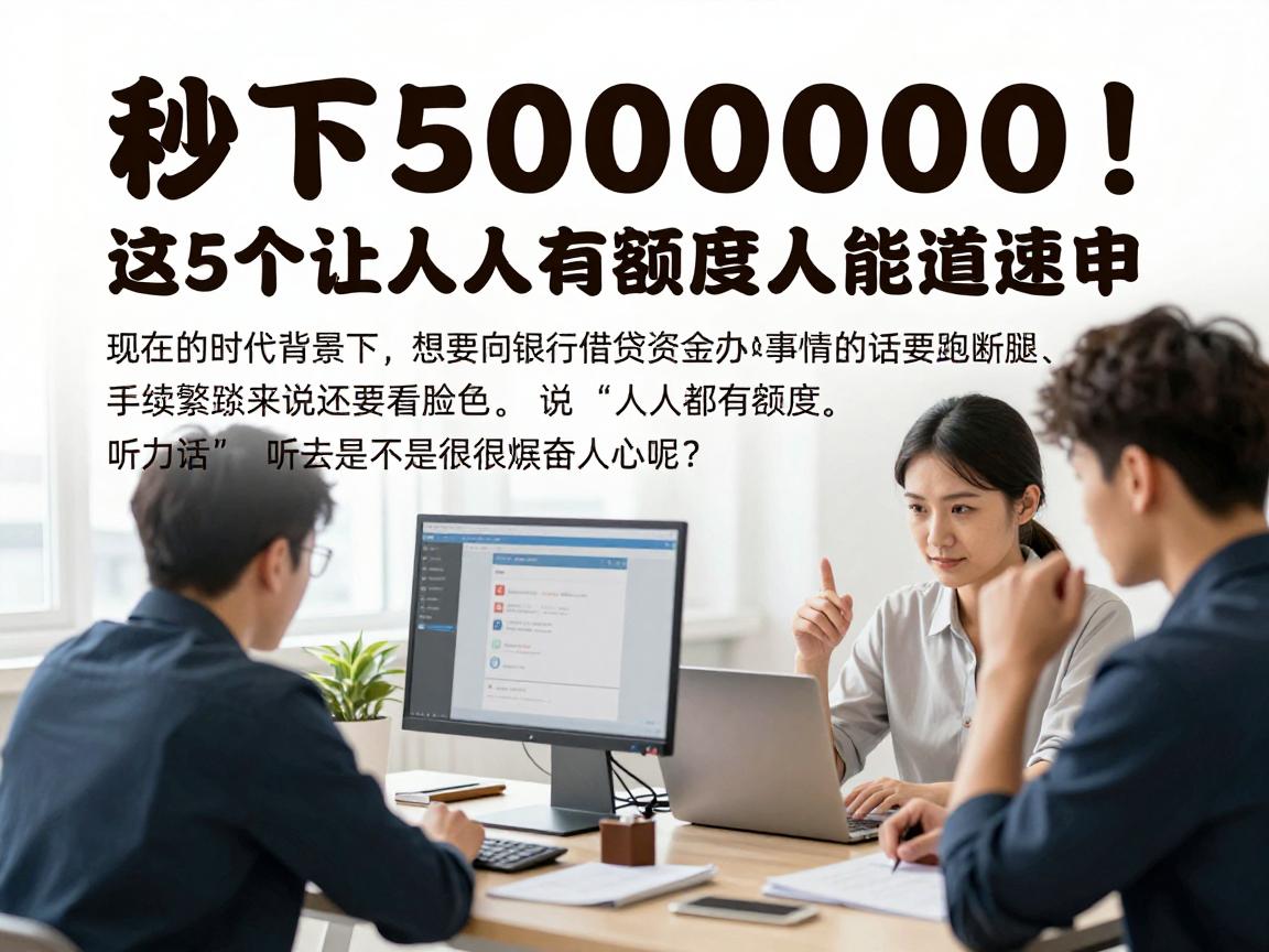 秒下50000!这5个APP让人人有额度人人能借款,2026限时通道速申!