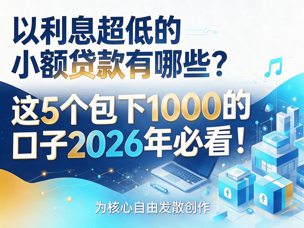 利息超低的小额贷款有哪些？这5个包下1000的口子2026年必看！