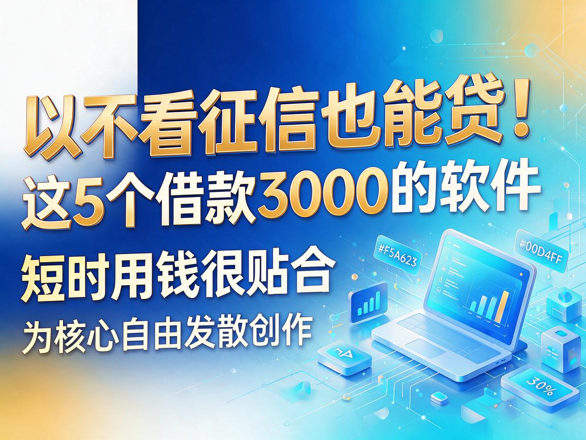 不看征信也能贷！这5个借款3000的软件，短时用钱很贴合