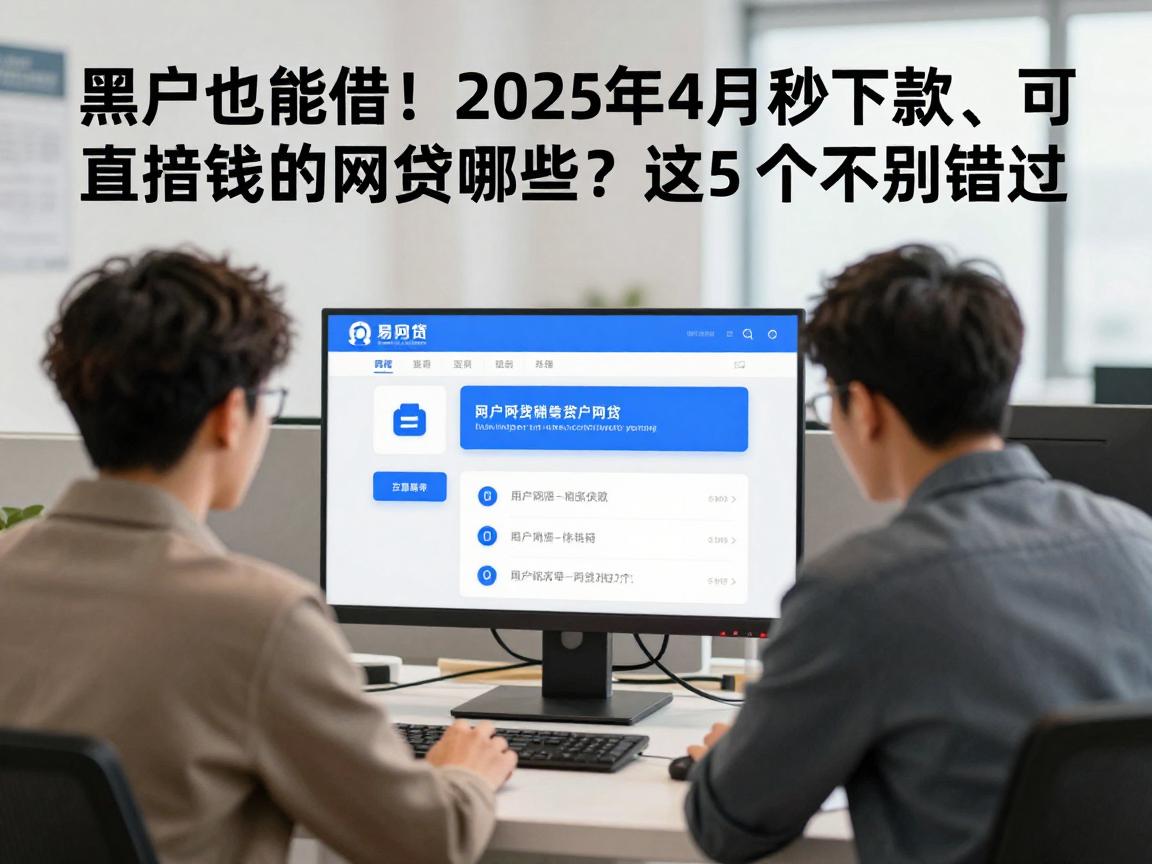 黑户也能借!2025年4月秒下款、可直接借钱的网贷有哪些?这5个APP千万别错过