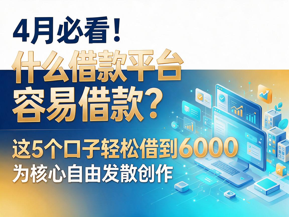 4月必看！什么借款平台容易借款？这5个口子轻松借到6000