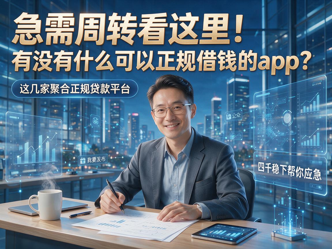 急需周转看这里！有没有什么可以正规借钱的app？这几家聚合正规贷款平台，四千稳下帮你应急