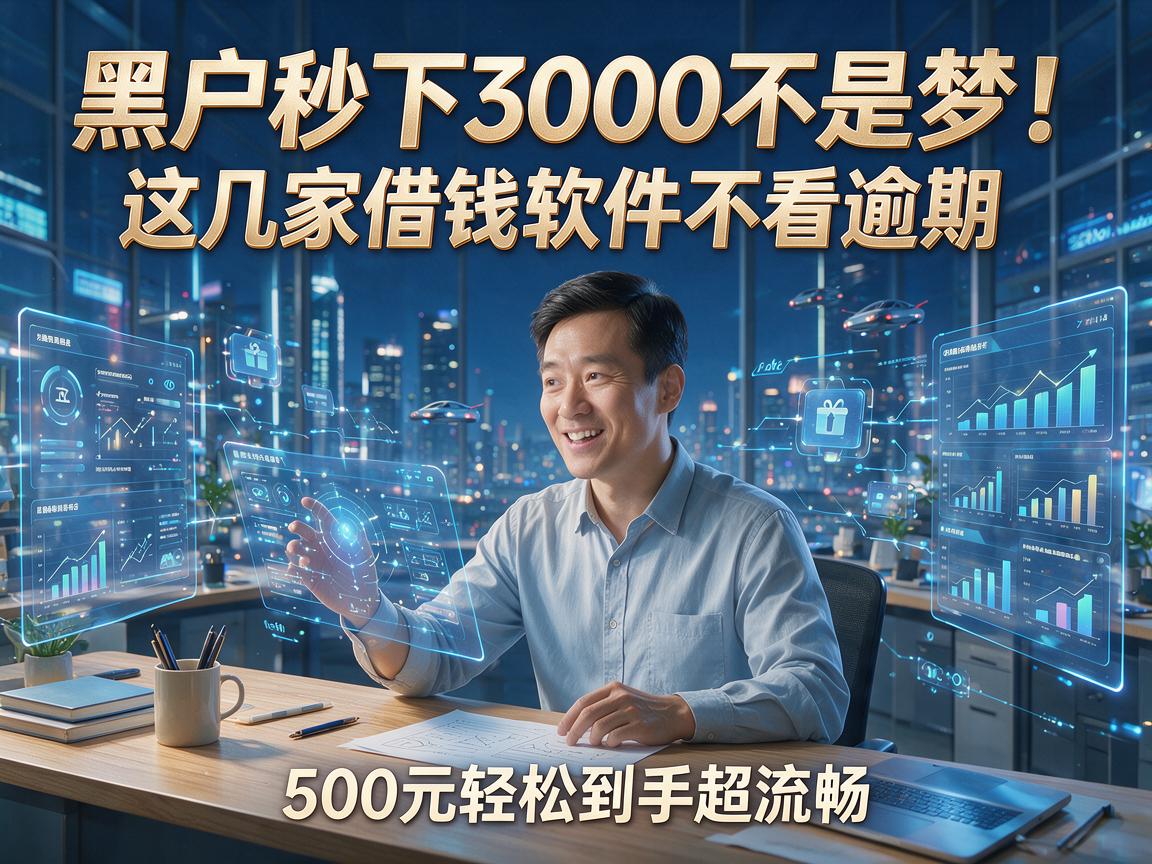 黑户秒下3000不是梦！这几家借钱软件不看逾期，500元轻松到手超流畅