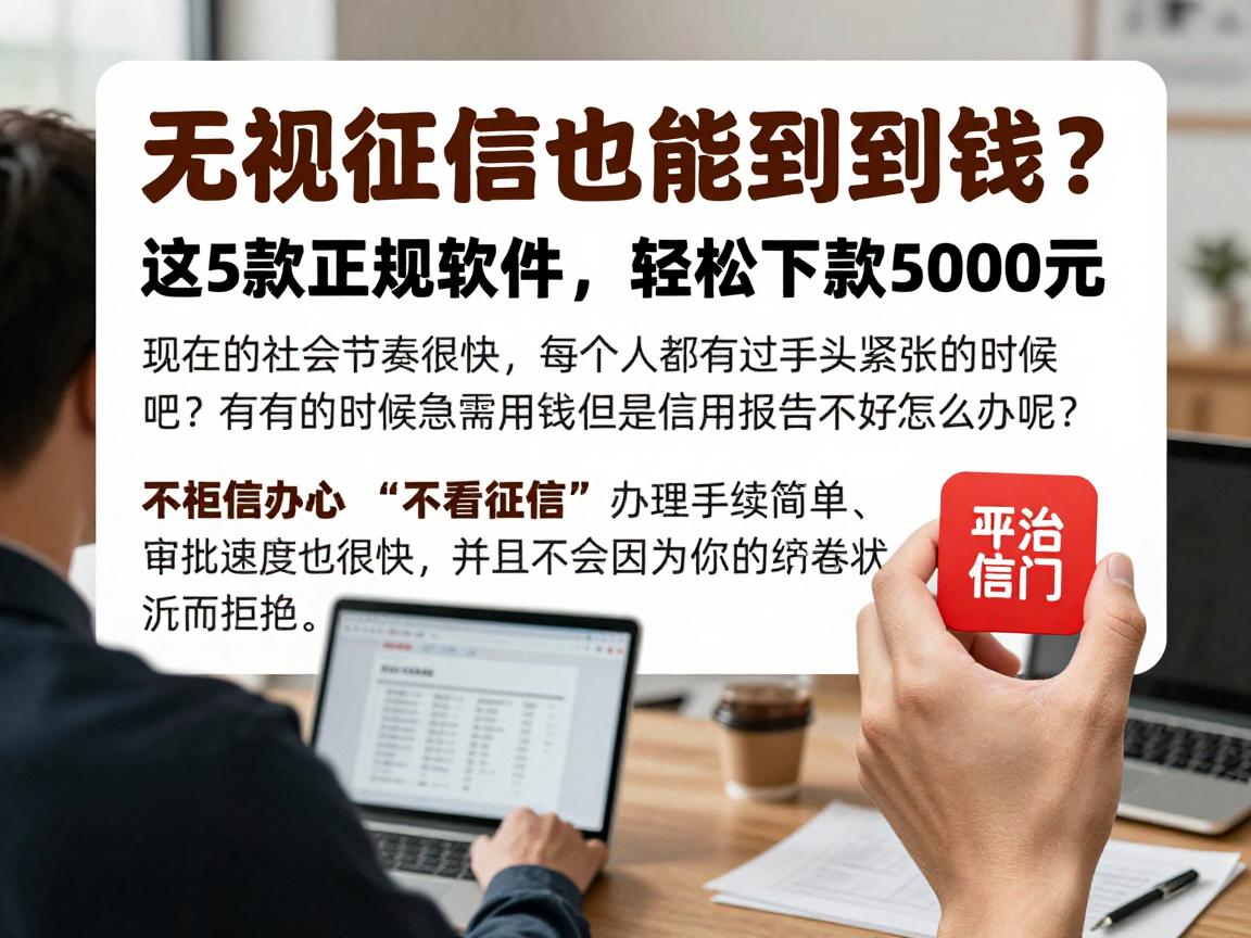 无视征信也能借到钱？这5款正规软件，轻松下款5000元！