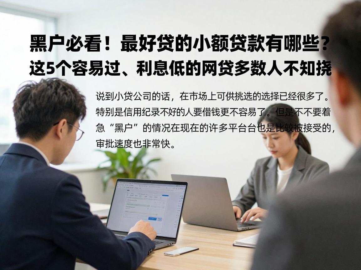 黑户必看!最好贷的小额贷款有哪些?这5个容易过、利息低的网贷多数人不知晓