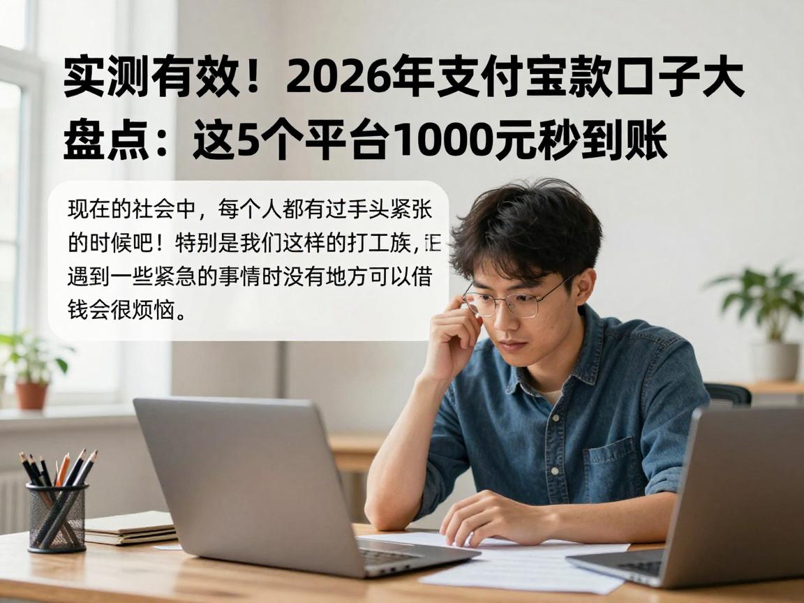 实测有效！2026年支付宝借款口子大盘点：这5个平台1000元秒到账