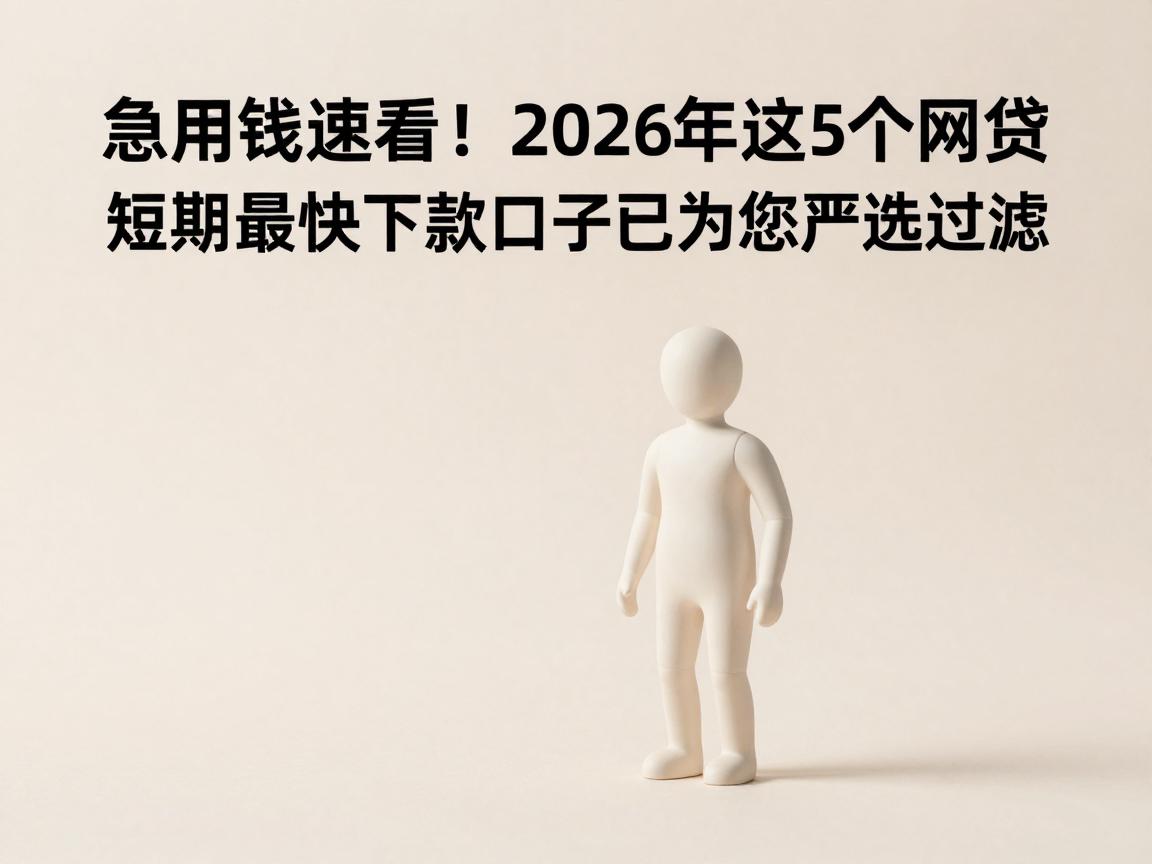急用钱速看！2026年这5个网贷短期最快下款口子已为您严选过滤