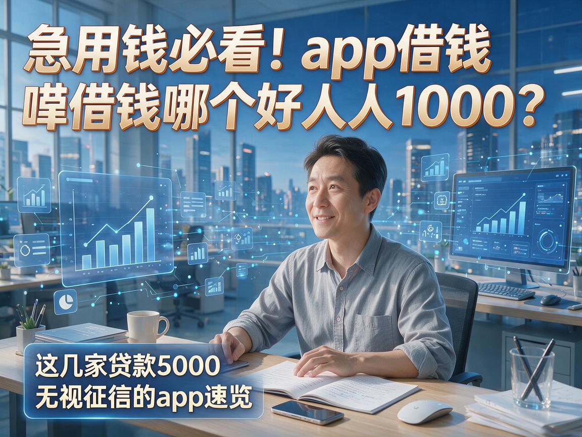 急用钱必看！app借钱哪个好人人1000？这几家贷款5000无视征信的app速览