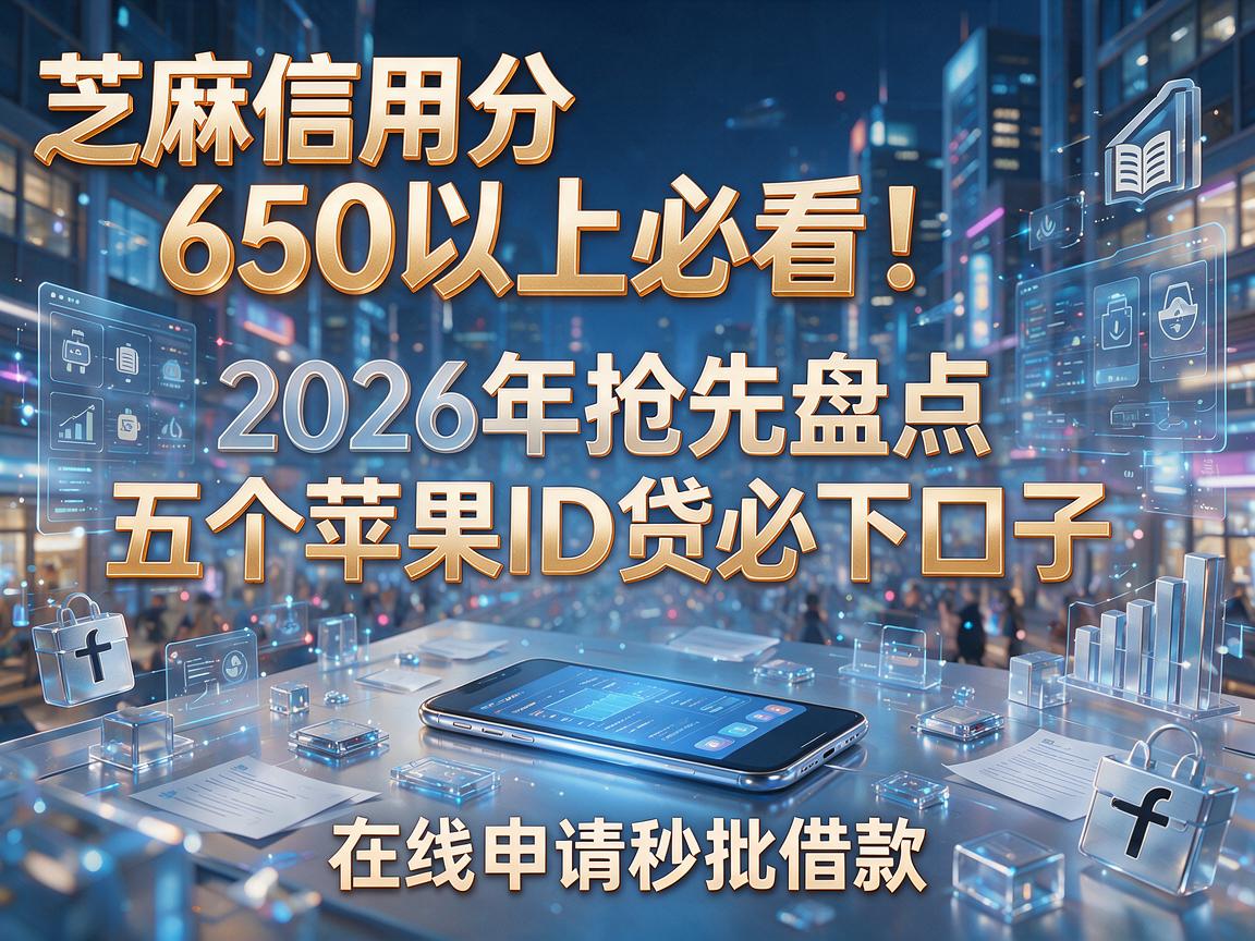 芝麻信用分650以上必看！2026年抢先盘点五个苹果ID贷必下口子，在线申请秒批借款