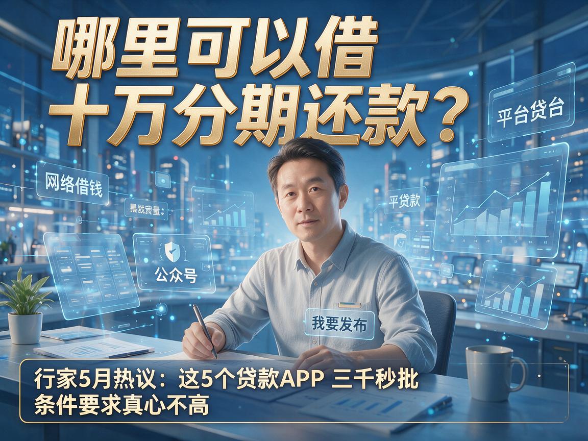 哪里可以借十万分期还款？行家5月热议：这5个贷款APP三千秒批，条件要求真心不高