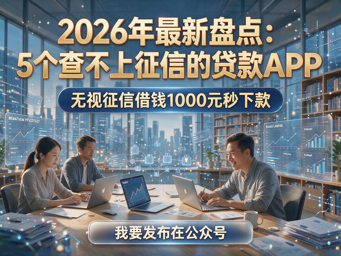 2026年最新盘点：5个查不上征信的贷款APP，无视征信借钱1000元秒下款！