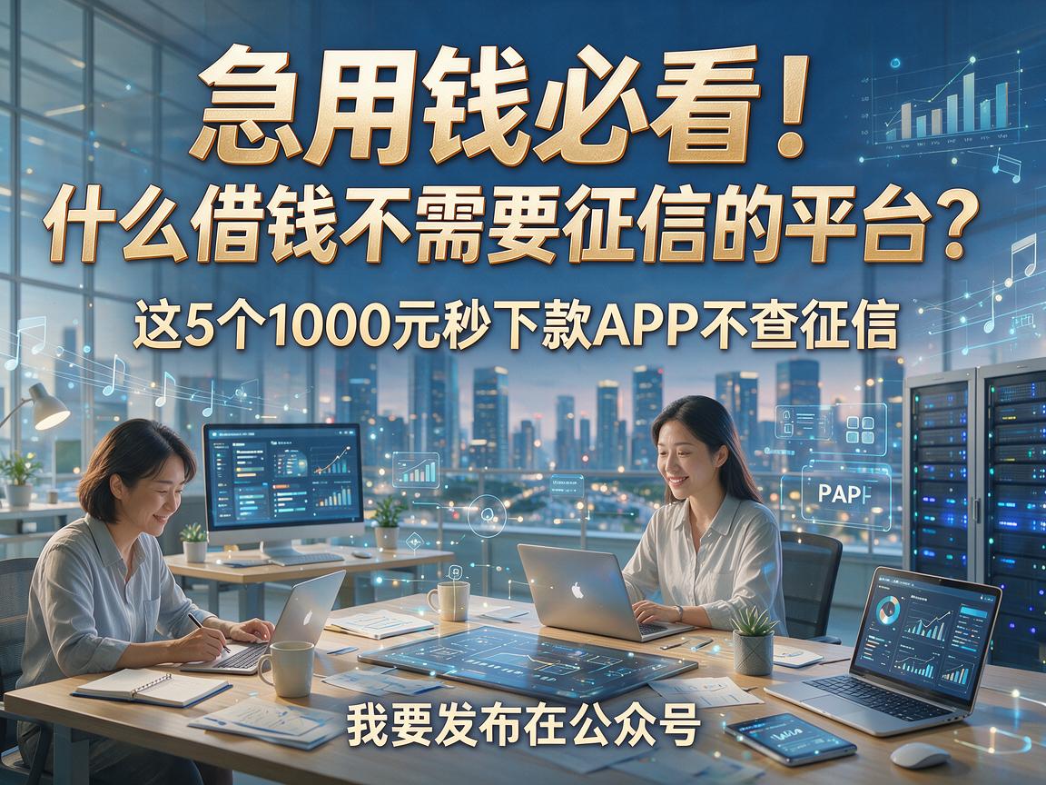 急用钱必看！什么借钱不需要征信的平台？这5个1000元秒下款APP不查征信