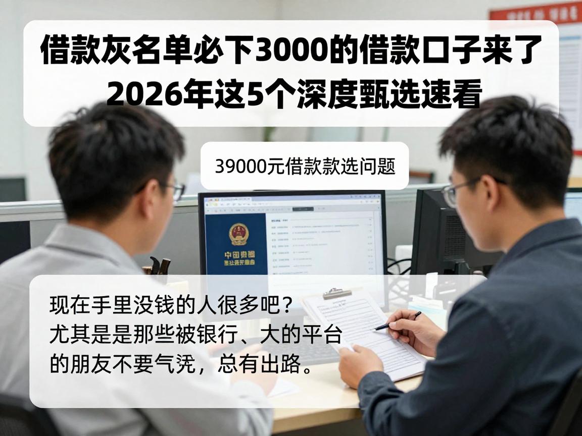 借款灰名单必下3000的借款口子来了！2026年这5个深度甄选速看