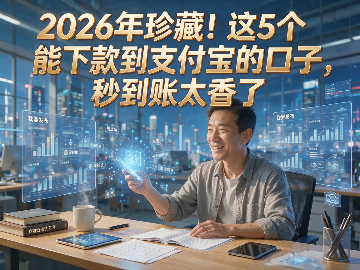 2026年珍藏!这5个能下款到支付宝的口子,秒到账太香了