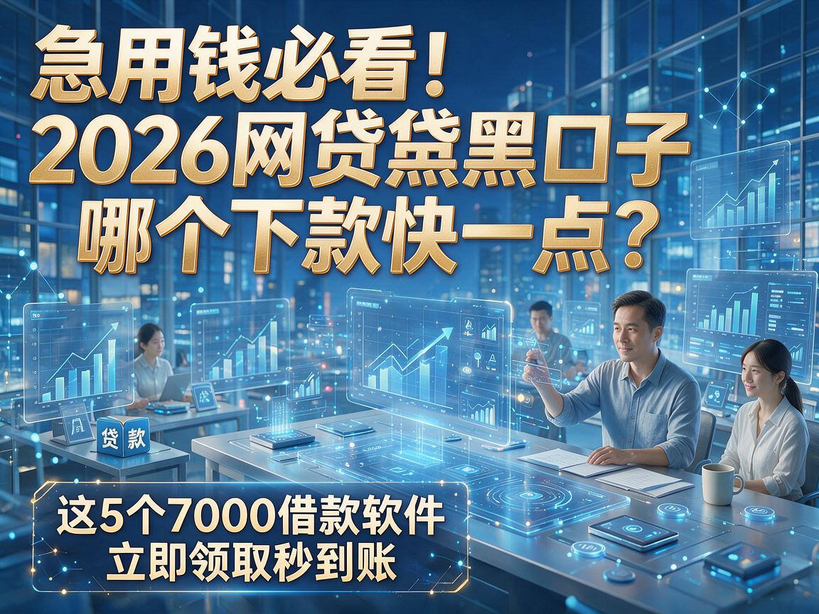 急用钱必看！2026网贷黑口子哪个下款快一点？这5个7000借款软件立即领取秒到账