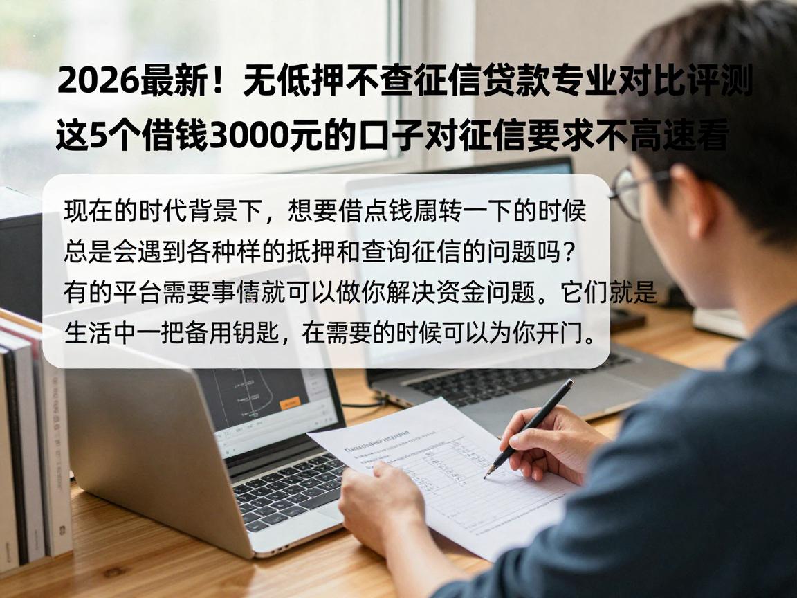 2026最新!无低押不查征信贷款专业对比评测,这5个借钱3000元的口子对征信要求不高速看