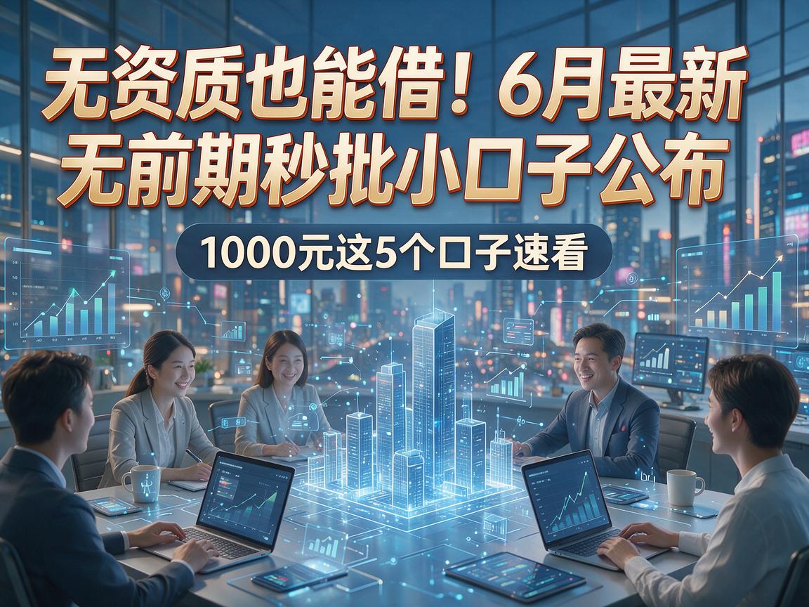 无资质也能借！6月最新无前期秒批小口子公布，1000元这5个口子速看
