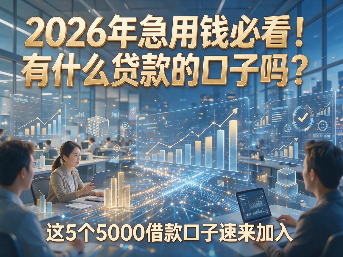 2026年急用钱必看!有什么贷款的口子吗?这5个5000借款口子速来加入