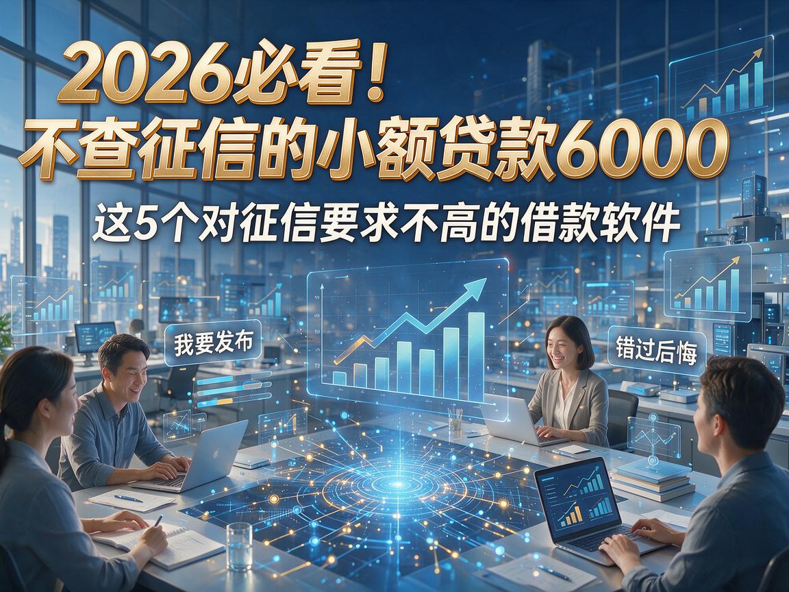 2026必看！不查征信的小额贷款6000，这5个对征信要求不高的借款软件错过后悔！