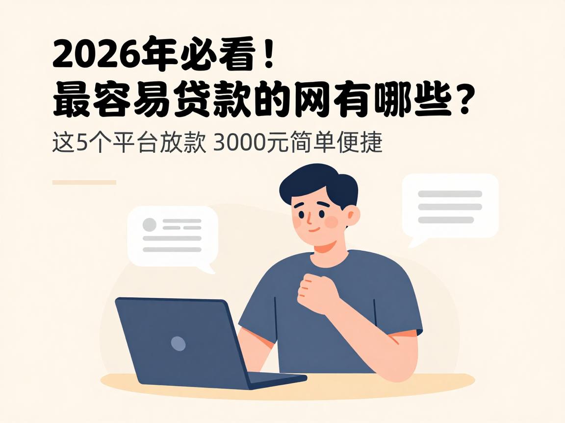 2026年必看!最容易贷款的网贷有哪些?这5个平台放款3000元最简单便捷