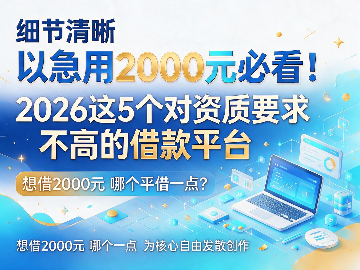 急用2000元必看！2026这5个对资质要求不高的借款平台，想借2000元哪个平台好借一点？答案全揭晓
