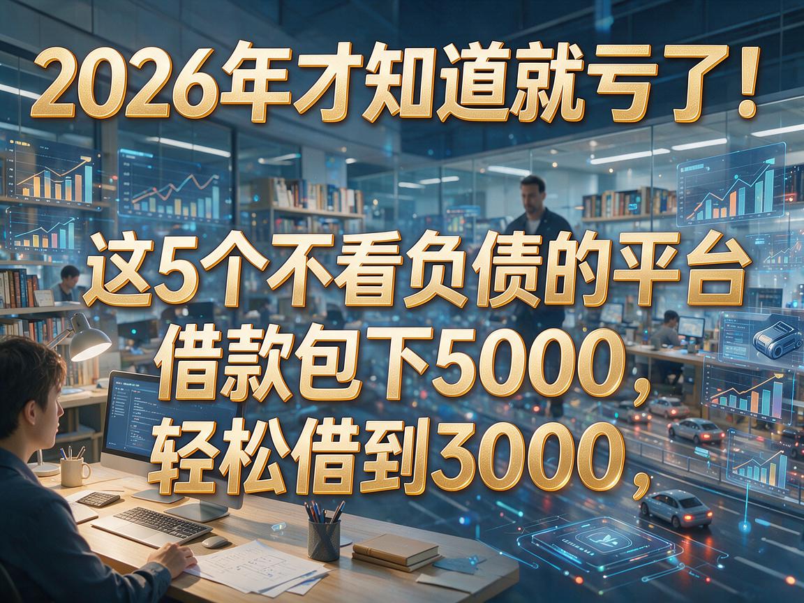 2026年才知道就亏了!这5个不看负债的平台借款包下5000,轻松借到3000