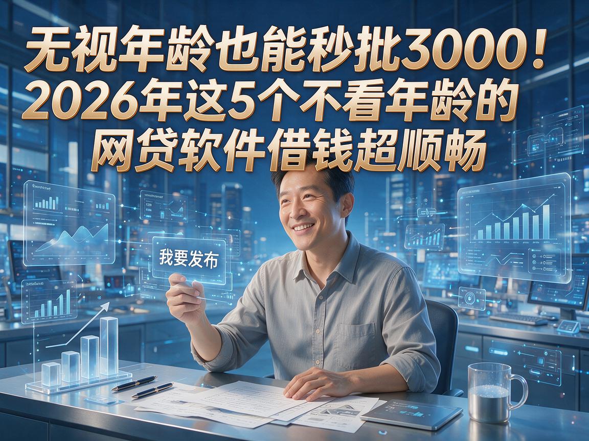 无视年龄也能秒批3000！2026年这5个不看年龄的网贷软件借钱超顺畅